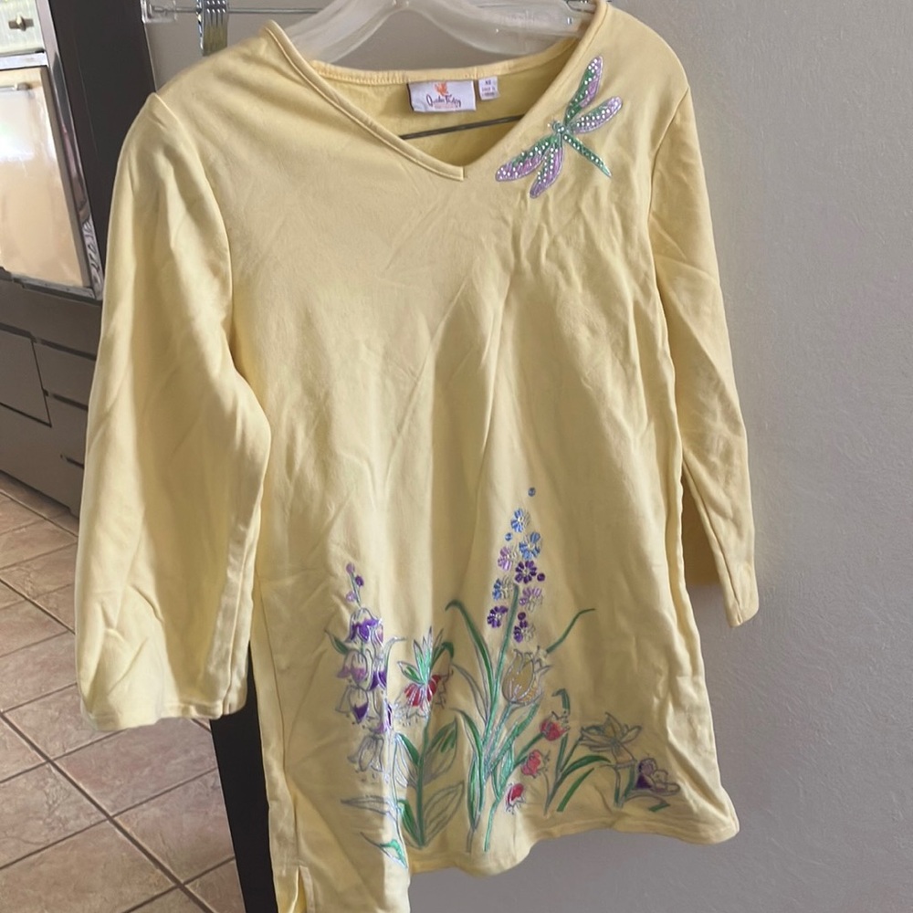 FINAL MARKDOWN Quacker factory dragon fly top xs